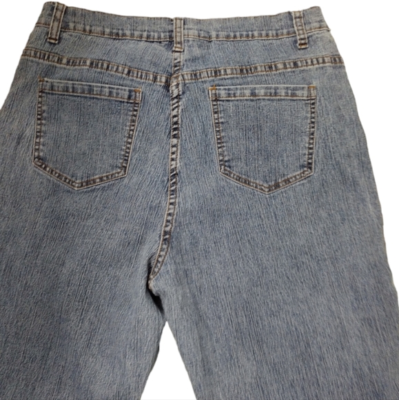 80's Denim 24/7 Embellished hippy boho flower power jeans 16 - Picture 5 of 7